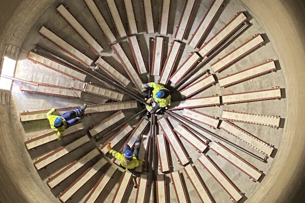 Linka pro příjem, dopravu a skladování popílků