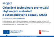 Cirkulární technologie pro využití zbytkových materiálů z automobilového odpadu (ASR)